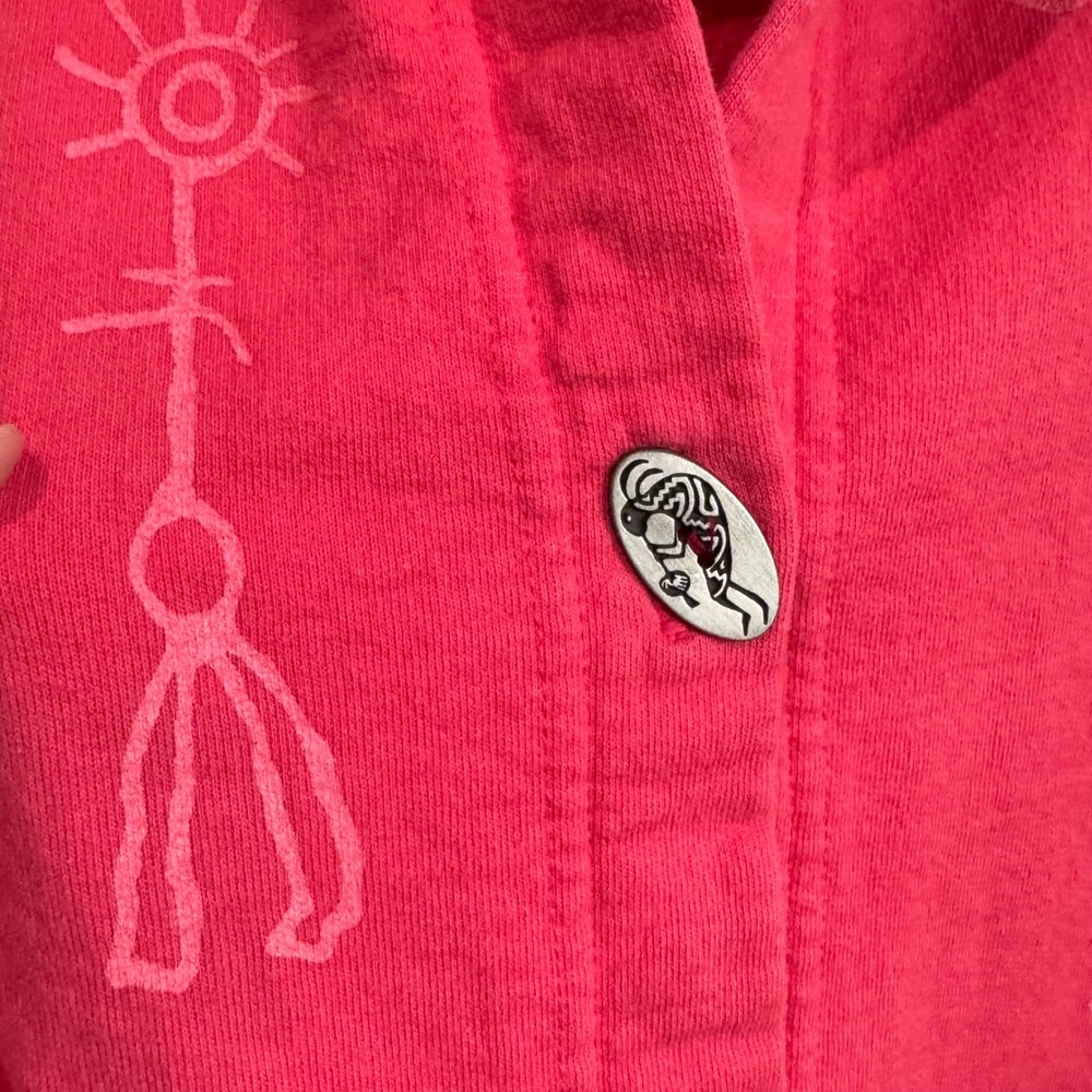 VTG Bfofo Designs Canada Vest Size M Red Cotton Button-Up Aztec Southwest‎ Print - Picture 9 of 12